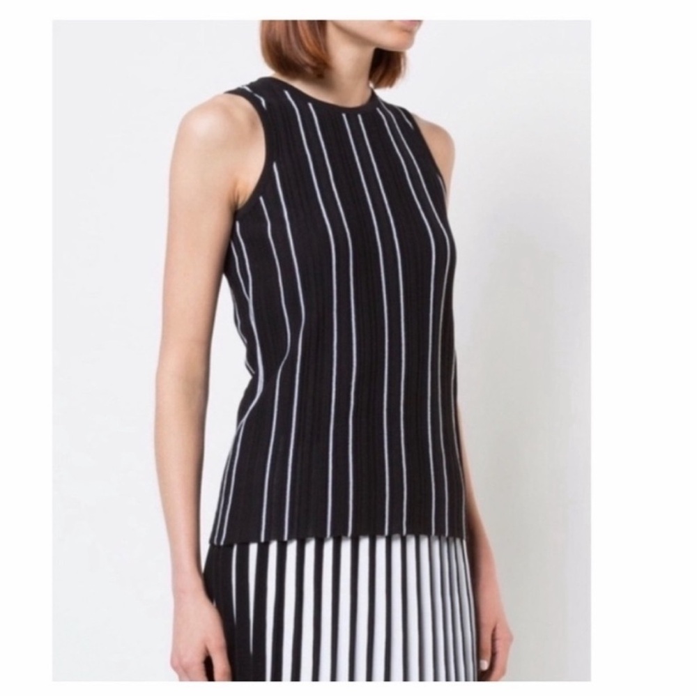 Derek Lam Knit Striped Sleeveless Top.